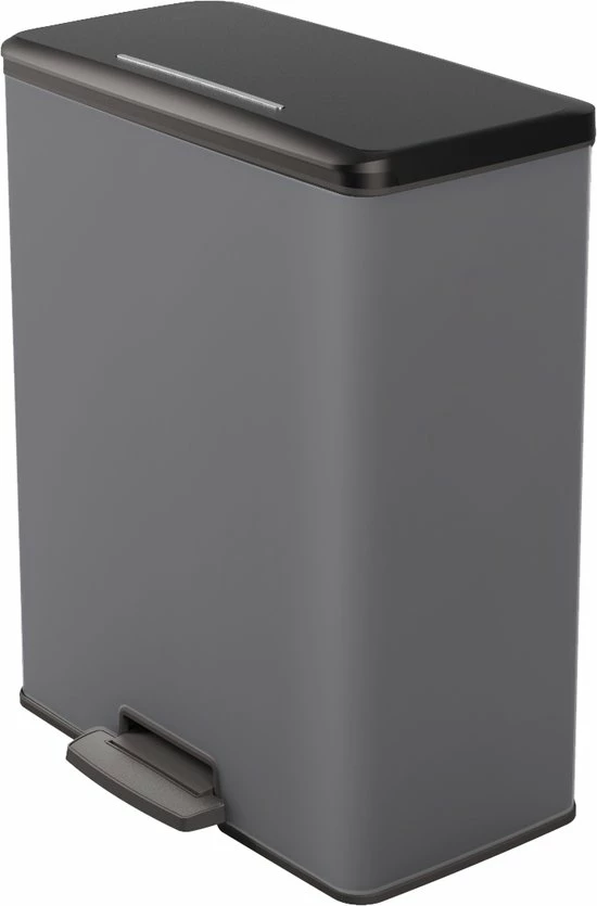 Curver Deco Bin Duo Prullenbak - 26L+26L - Afvalscheiding - Rechthoekig - Lichtgrijs 7 Curver Deco Bin Duo Prullenbak - 26L+26L - Afvalscheiding - Rechthoekig - Lichtgrijs - Afbeelding 7