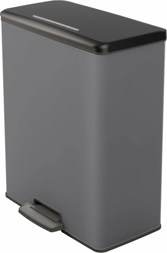Curver Deco Bin Duo Prullenbak - 26L+26L - Afvalscheiding - Rechthoekig - Lichtgrijs 2 Curver Deco Bin Duo Prullenbak - 26L+26L - Afvalscheiding - Rechthoekig - Lichtgrijs - Afbeelding 2